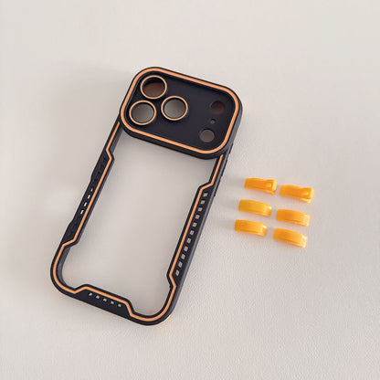 Simple and unique color-blocked magnetic Apple phone case