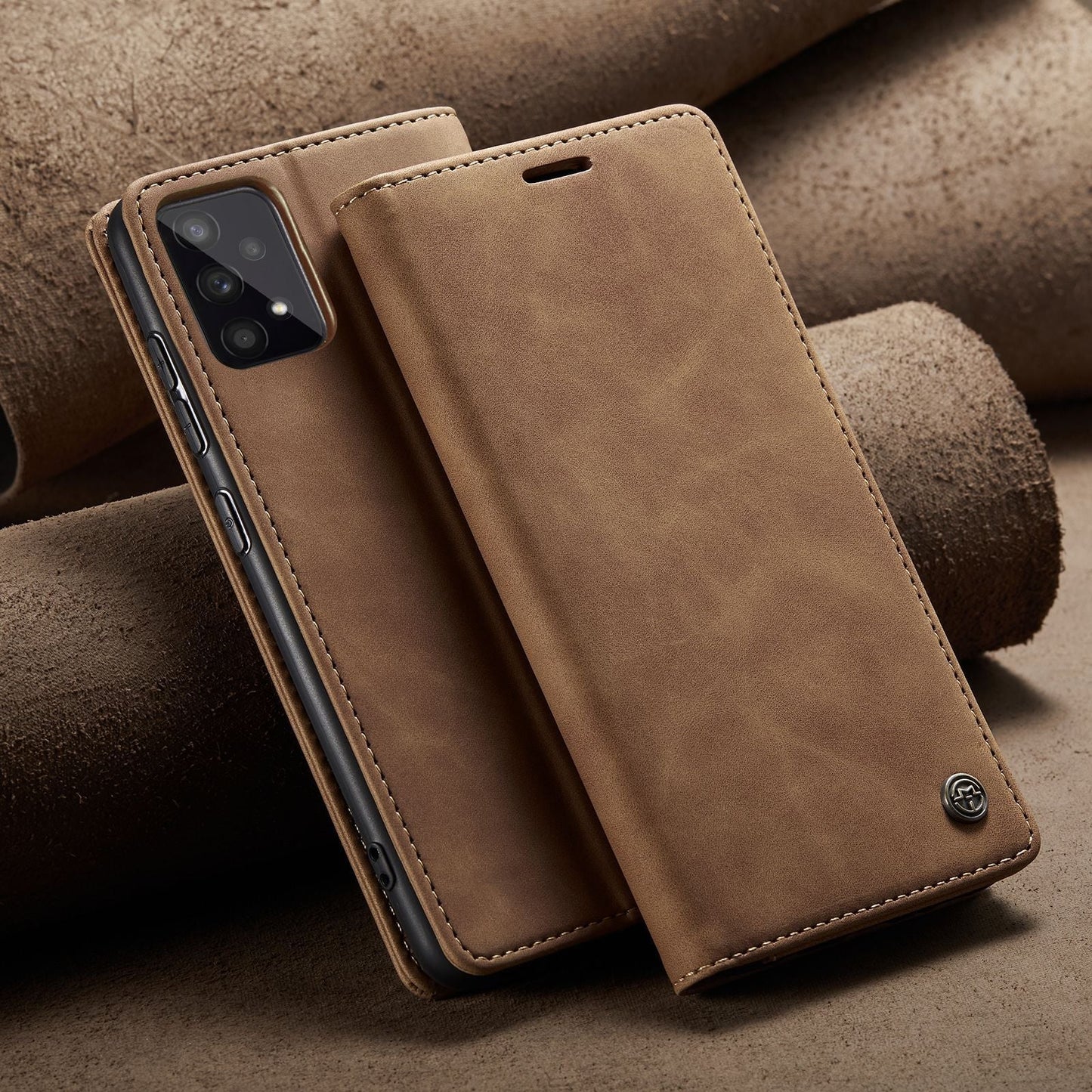 Casing Dompet Kulit Mewah untuk Galaxy 