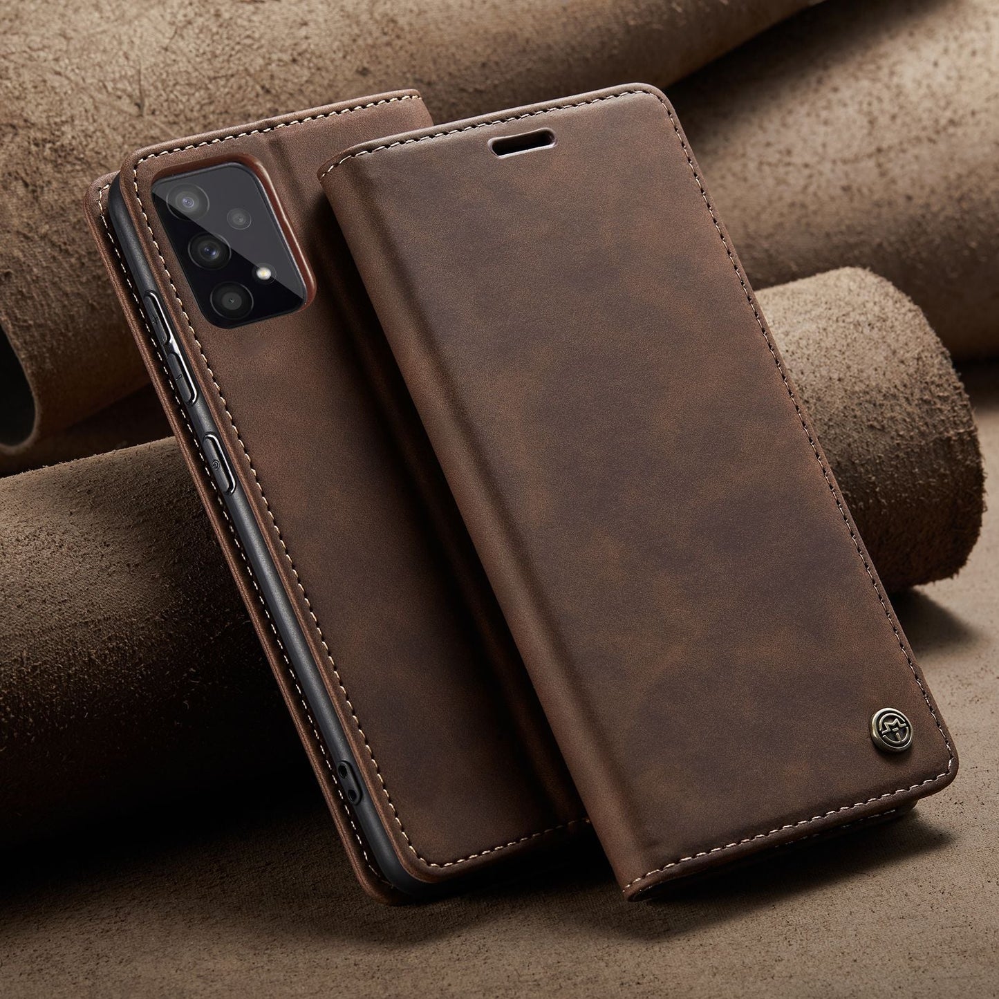 Casing Dompet Kulit Mewah untuk Galaxy 