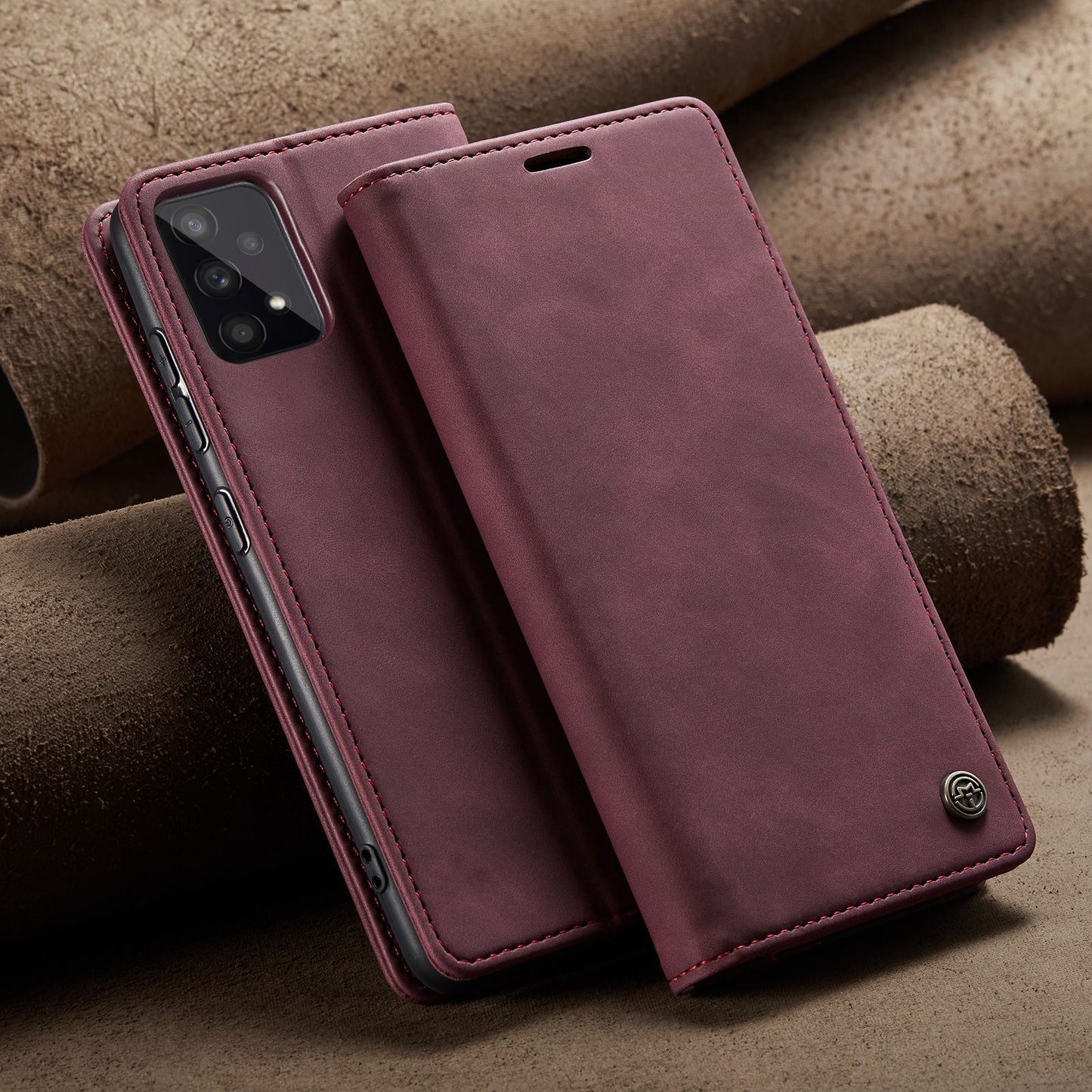 Casing Dompet Kulit Mewah untuk Galaxy 