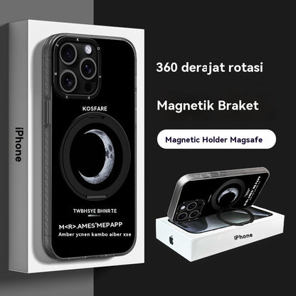 Casing Ponsel Apple dengan Dudukan Titik Tumpu Magnetik Bulan