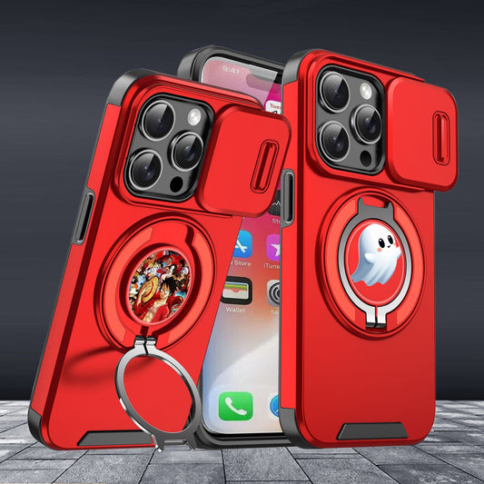 Casing iPhone dengan dudukan magnet bertema Halloween