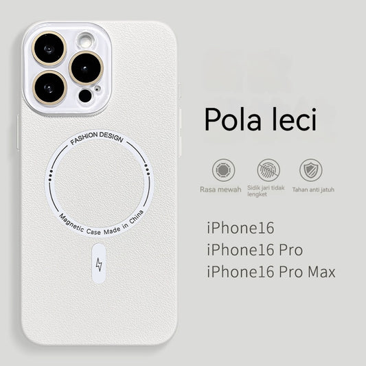 Casing ponsel motif leci magnetik kecil