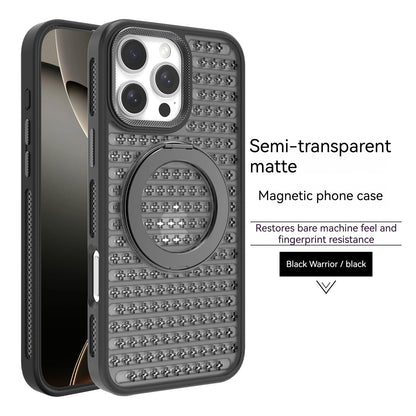 Casing iPhone magnetik dengan sirkulasi udara yang baik dan menyerap panas, sehingga nyaman di kulit