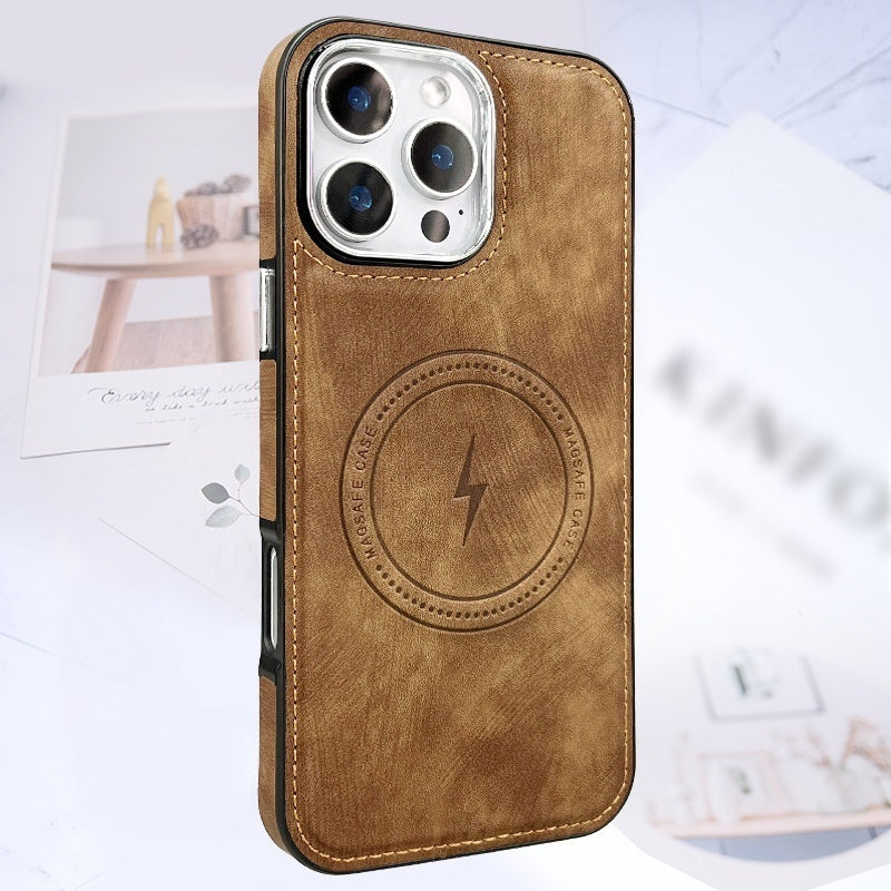 Casing iPhone Magnetik Kulit Lightning