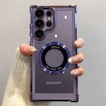 Casing ponsel Samsung dengan kantung udara transparan berlapis elektro
