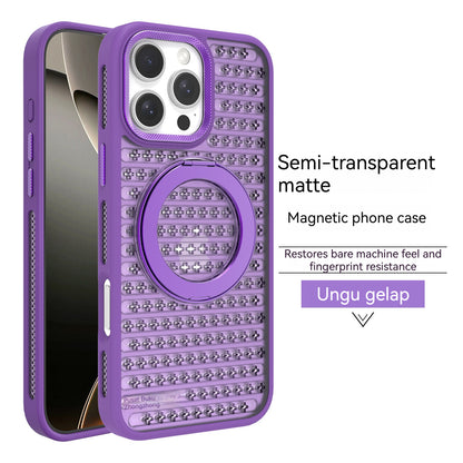 Casing iPhone magnetik dengan sirkulasi udara yang baik dan menyerap panas, sehingga nyaman di kulit