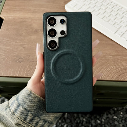 Casing ponsel magnetik Samsung berbahan kulit polos