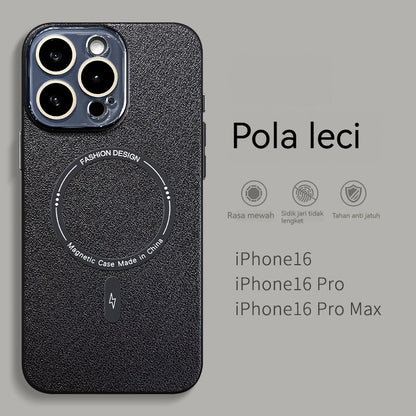 Casing ponsel motif leci magnetik kecil