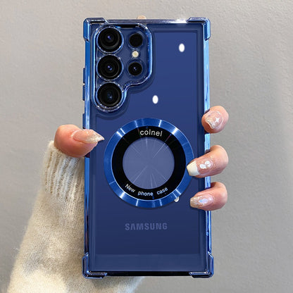 Casing ponsel Samsung dengan kantung udara transparan berlapis elektro