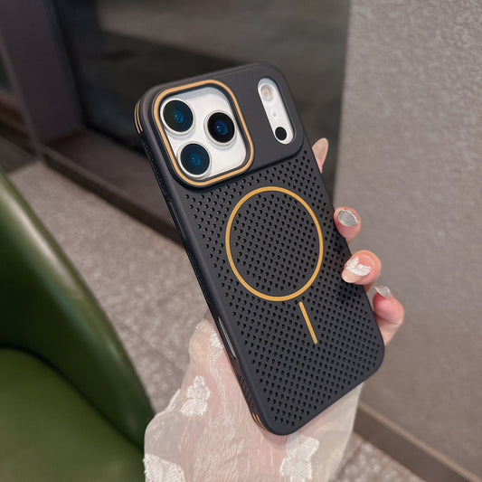 Casing iPhone magnetik warna-warni yang kreatif