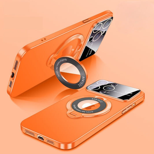 Casing Ponsel Apple dengan Braket Magnetik Jendela Besar