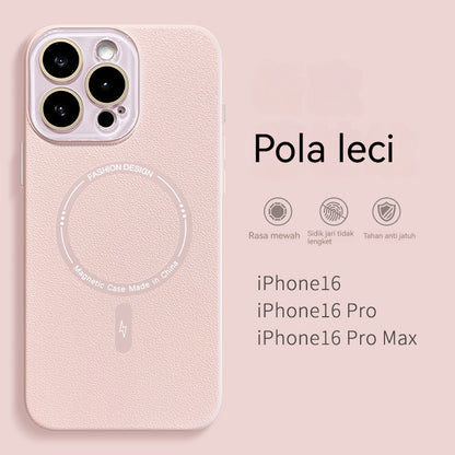 Casing ponsel motif leci magnetik kecil