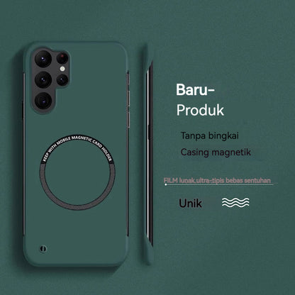 Casing Ponsel Magnetik PC Keras Ultra Tipis Tanpa Bingkai Untuk Samsung