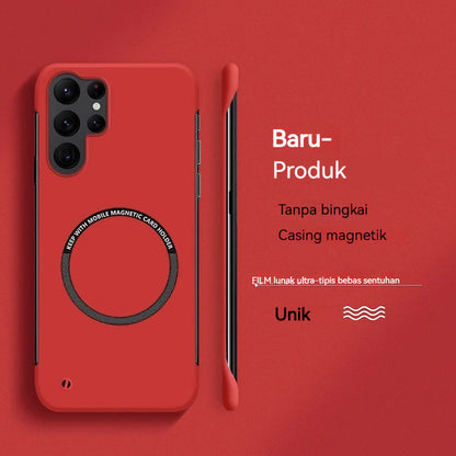 Casing Ponsel Magnetik PC Keras Ultra Tipis Tanpa Bingkai Untuk Samsung
