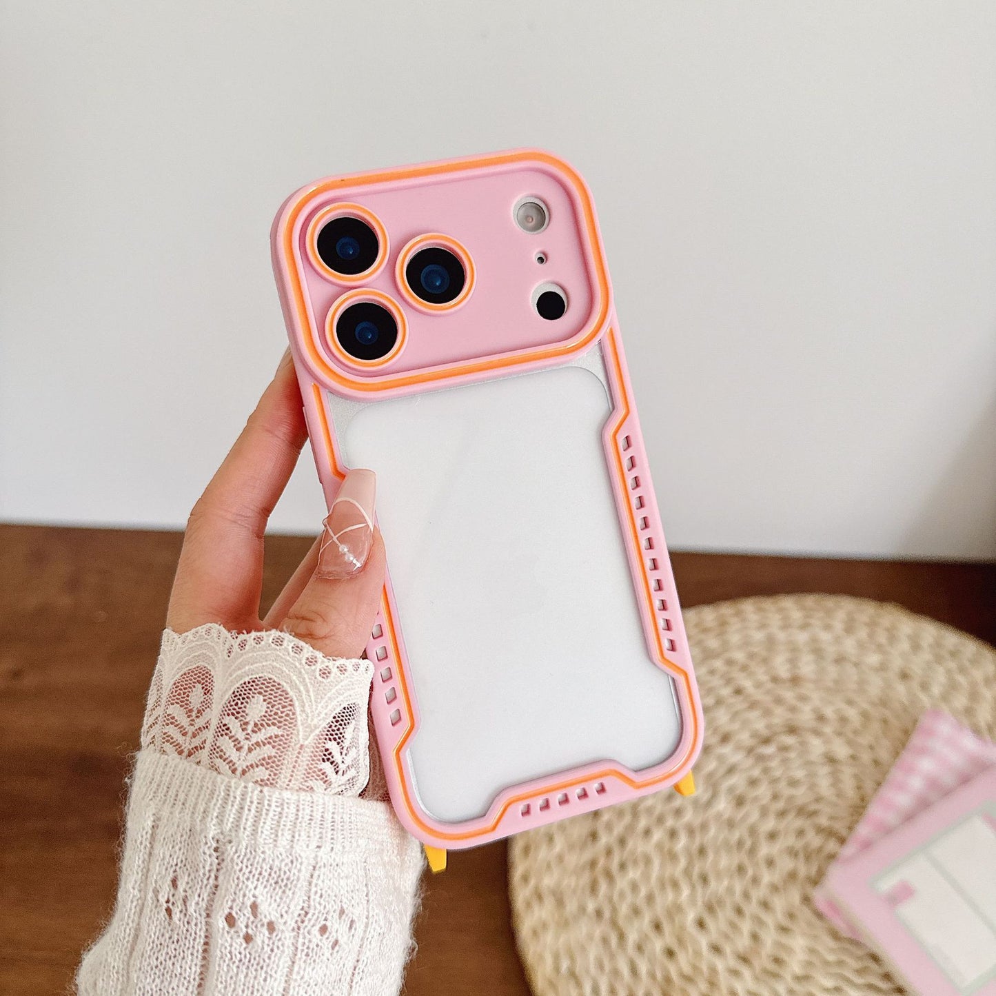 Simple and unique color-blocked magnetic Apple phone case