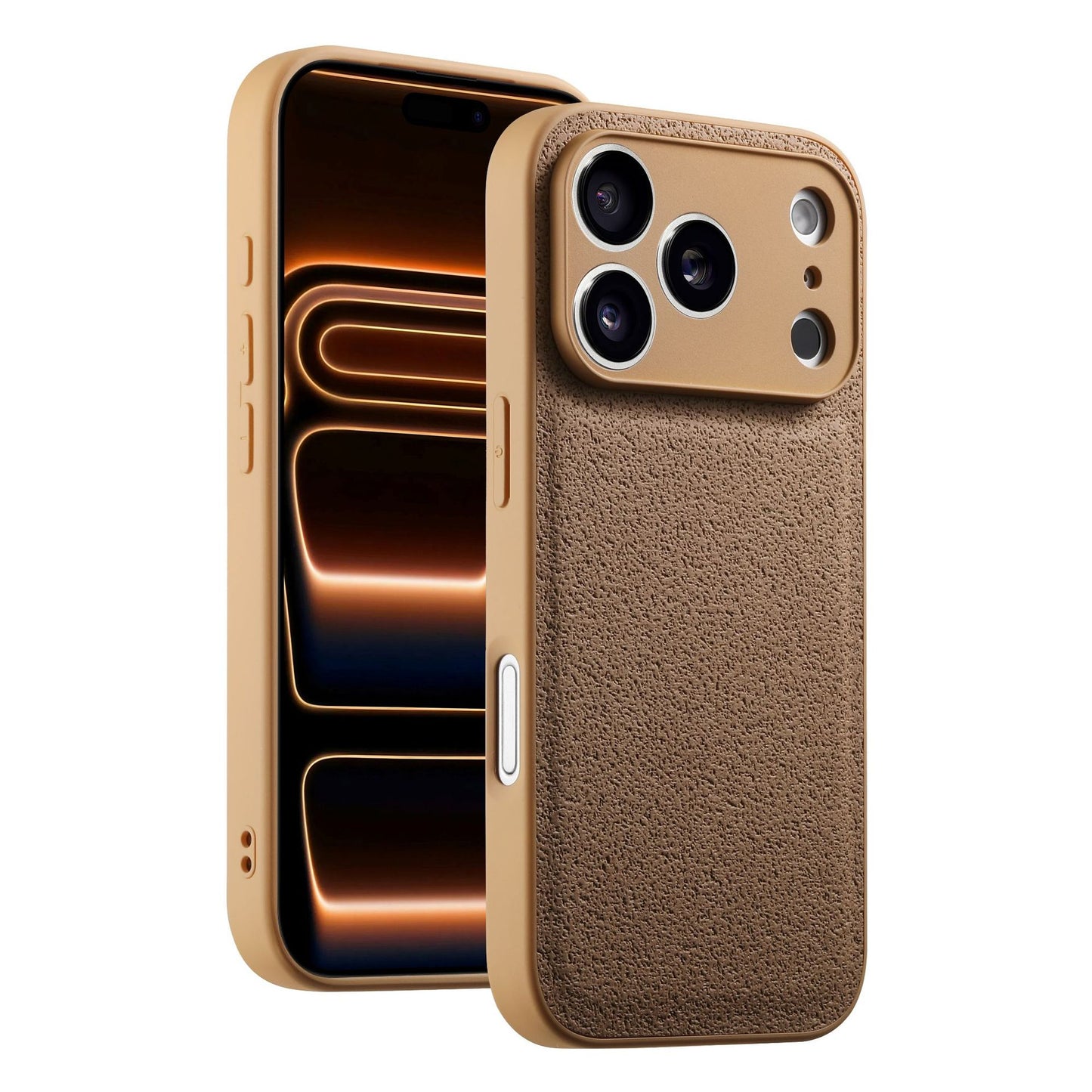 Leather crater textured Apple phone case