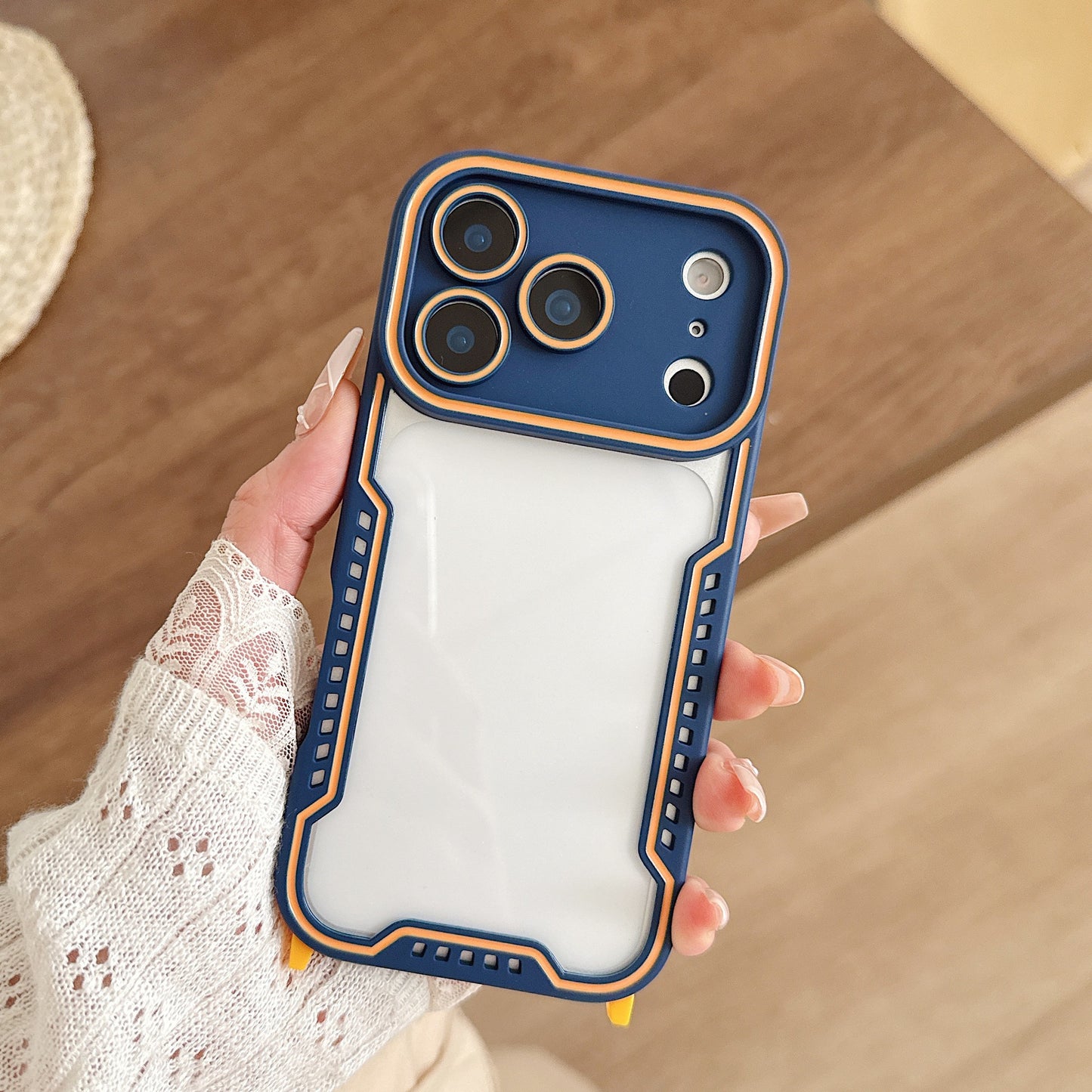 Simple and unique color-blocked magnetic Apple phone case