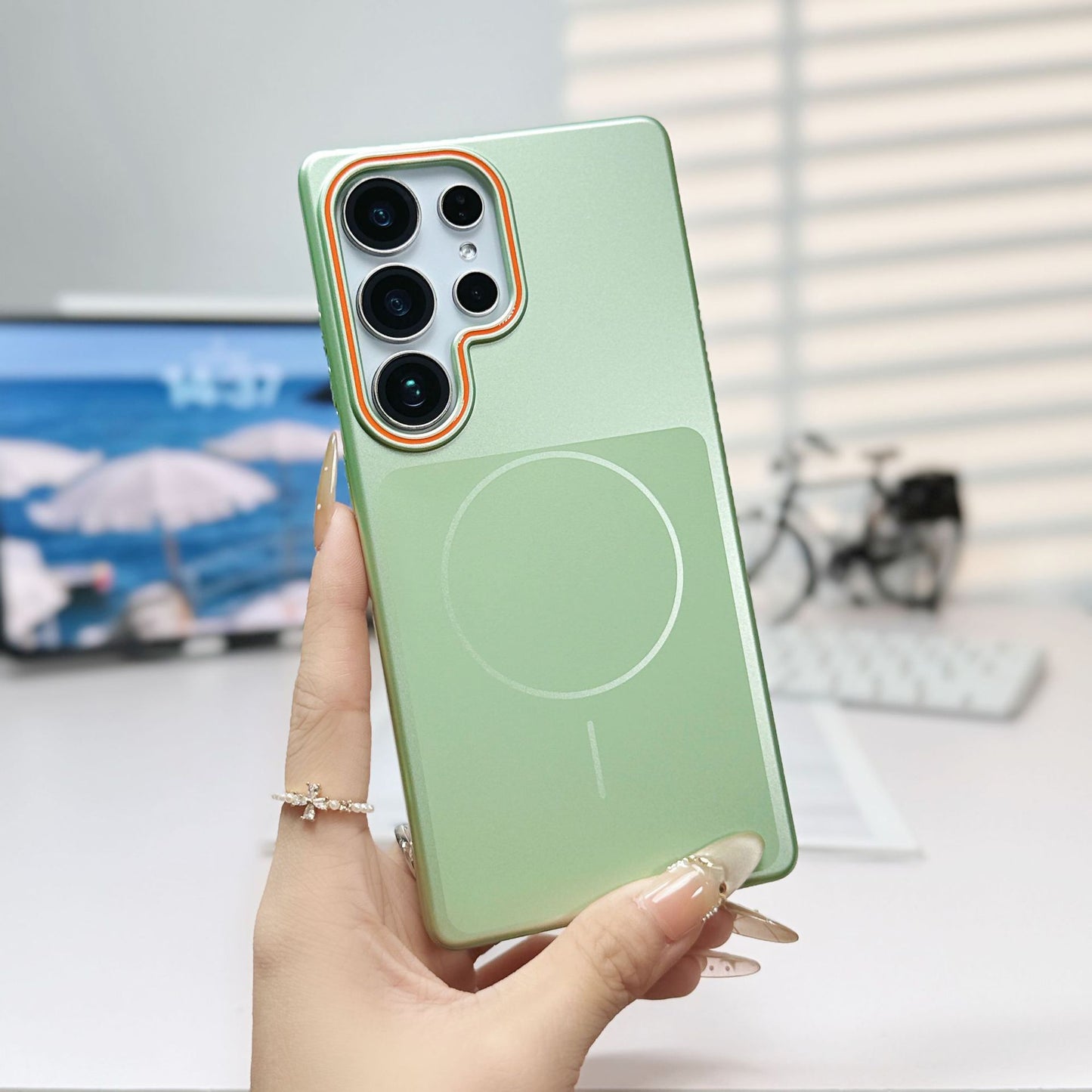 Skin-feel magnetic frosted Samsung phone case