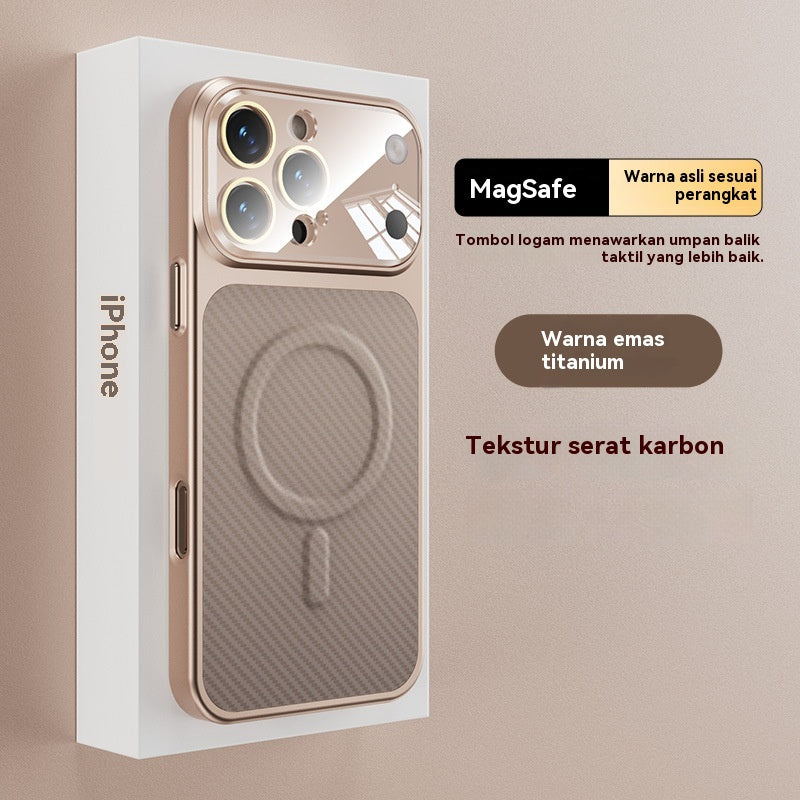 Carbon fiber painted magnetic Apple phone case