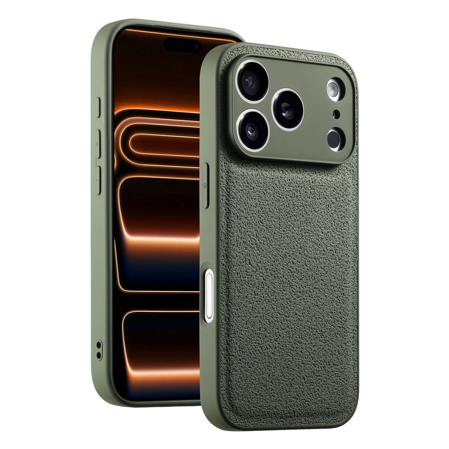 Leather crater textured Apple phone case