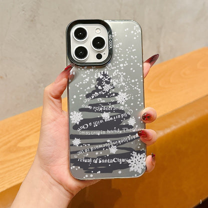 Casing ponsel pohon Natal warna-warni