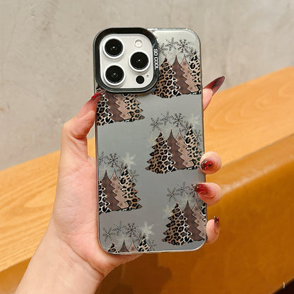 Casing ponsel pohon Natal warna-warni