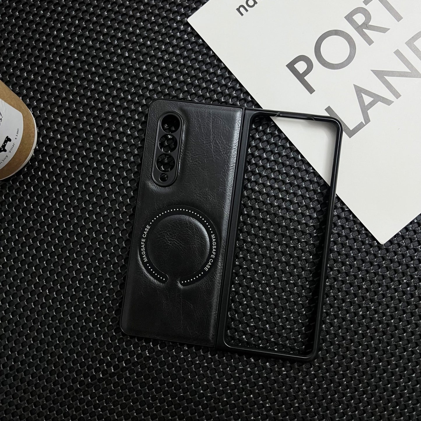 Business magnetic leather texture Samsung Z Fold phone case