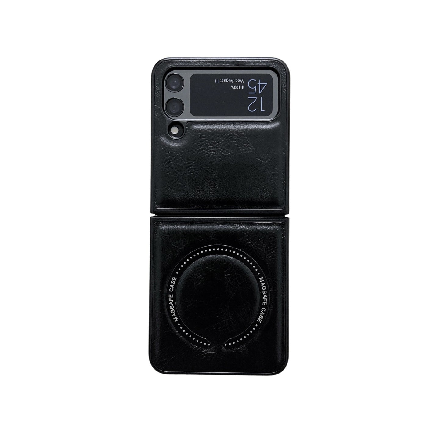Magnetic Leather Texture Samsung Z Flip Phone Case
