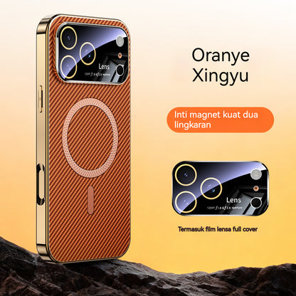 Electroplated soft-edge Kevlar textured magnetic Apple phone case