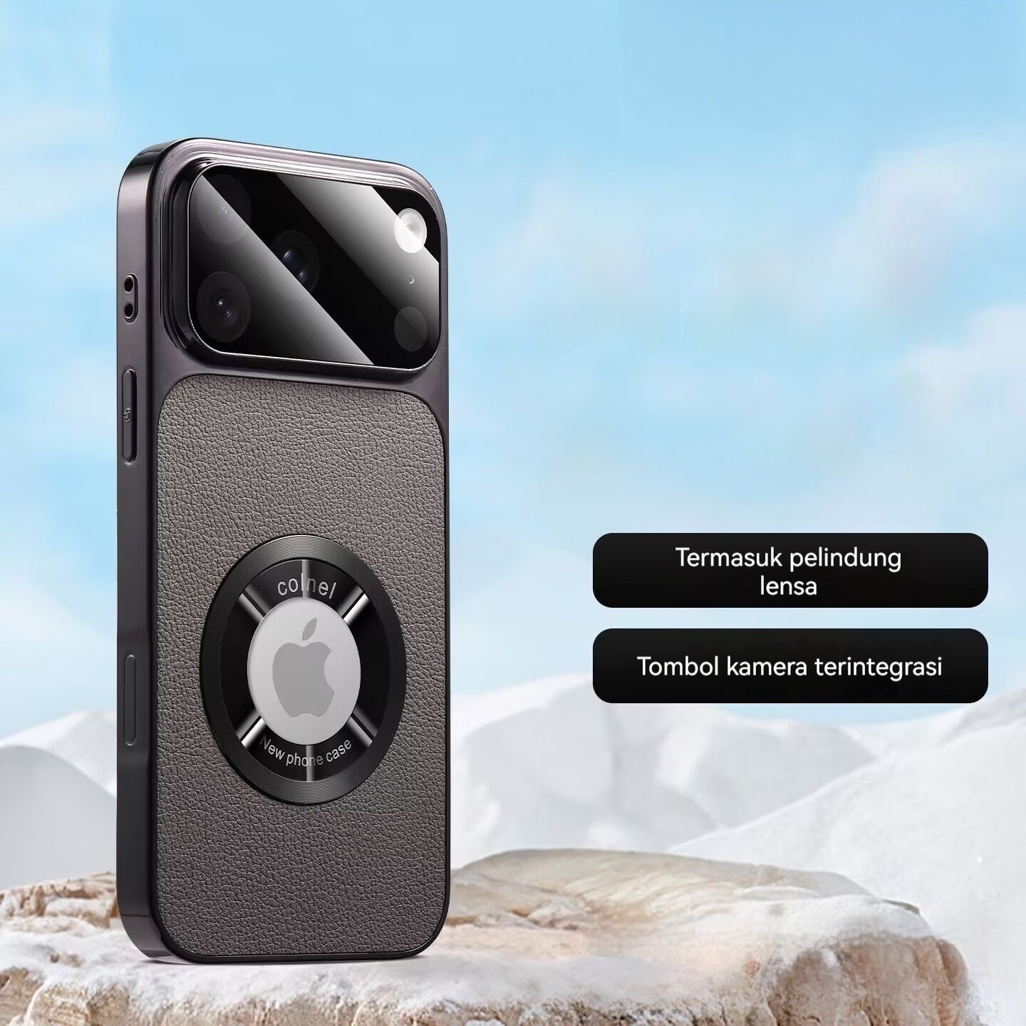 Vegan leather magnetic Apple phone case