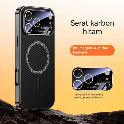 Electroplated soft-edge Kevlar textured magnetic Apple phone case