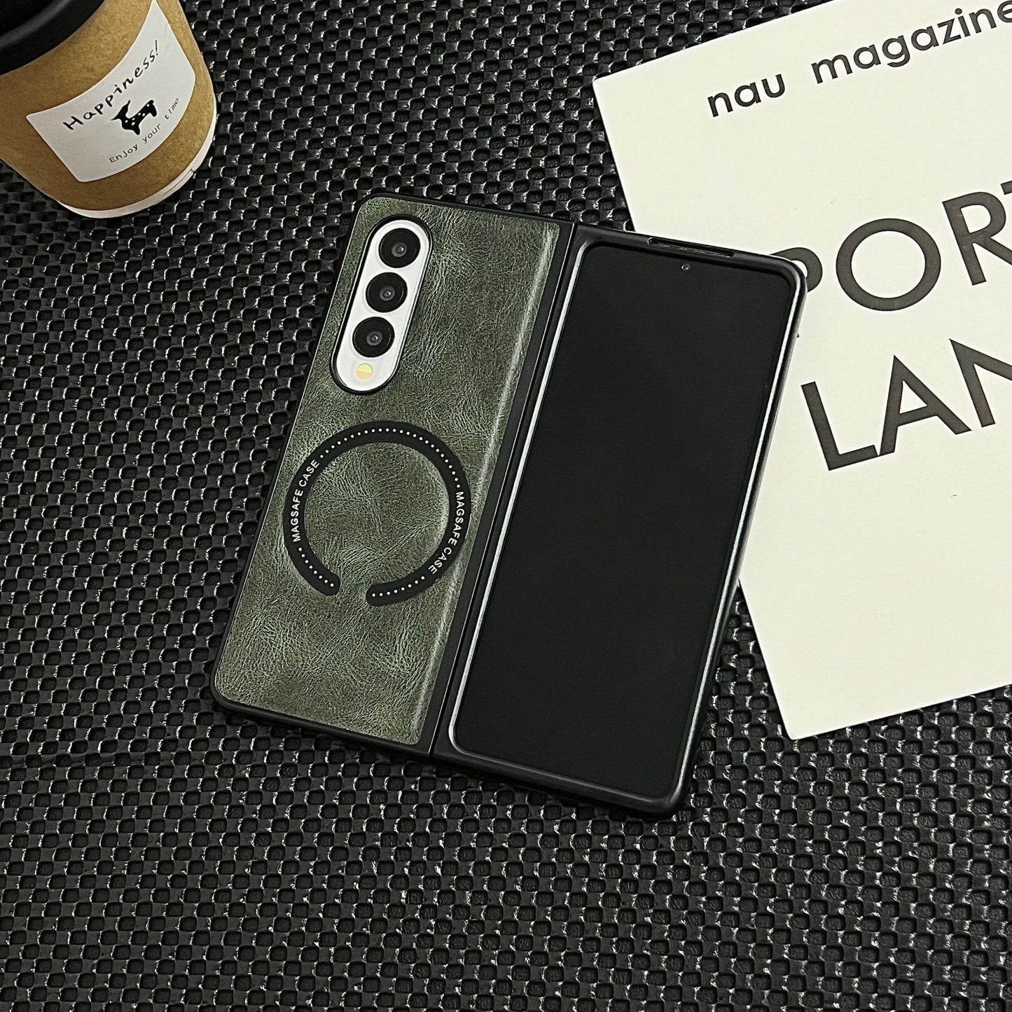 Business magnetic leather texture Samsung Z Fold phone case