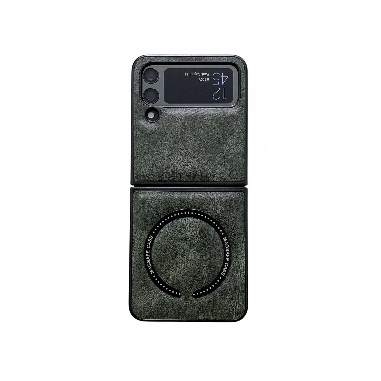 Magnetic Leather Texture Samsung Z Flip Phone Case