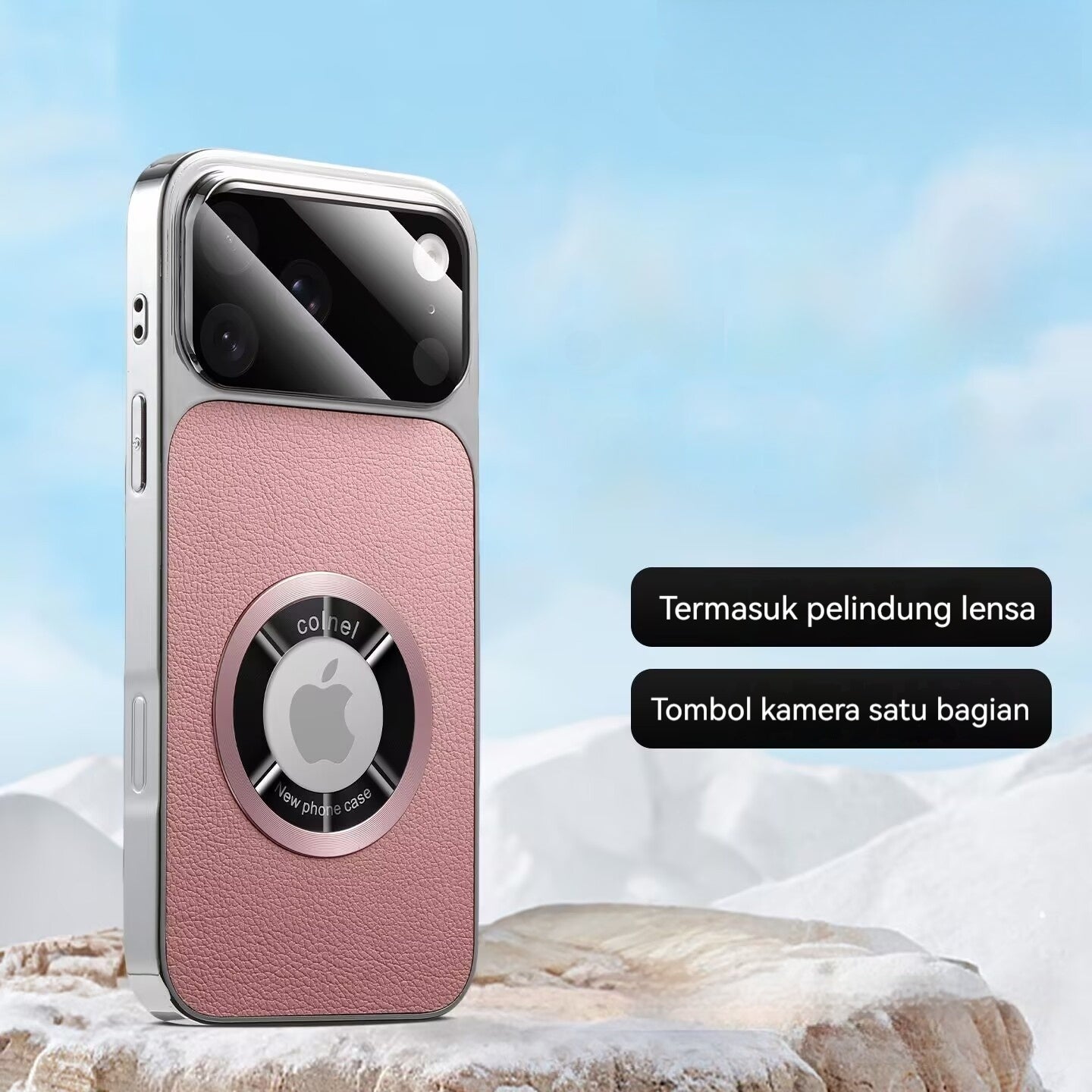 Vegan leather magnetic Apple phone case