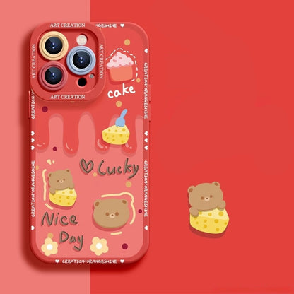 Casing Ponsel Apple Beruang Silikon