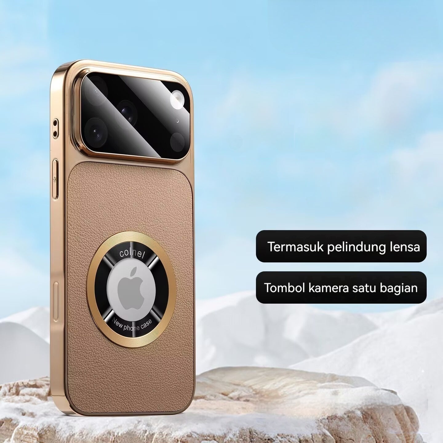 Vegan leather magnetic Apple phone case