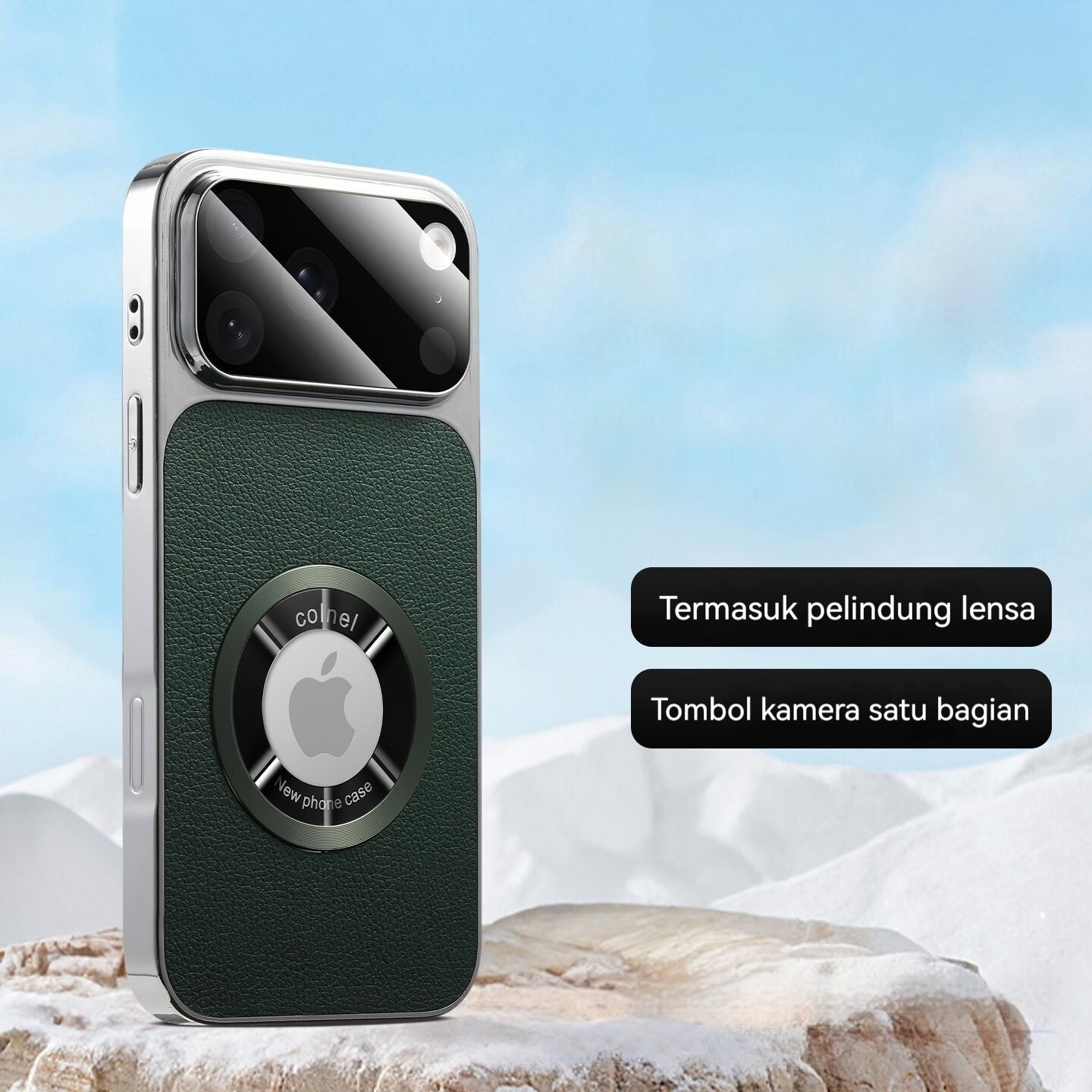 Vegan leather magnetic Apple phone case