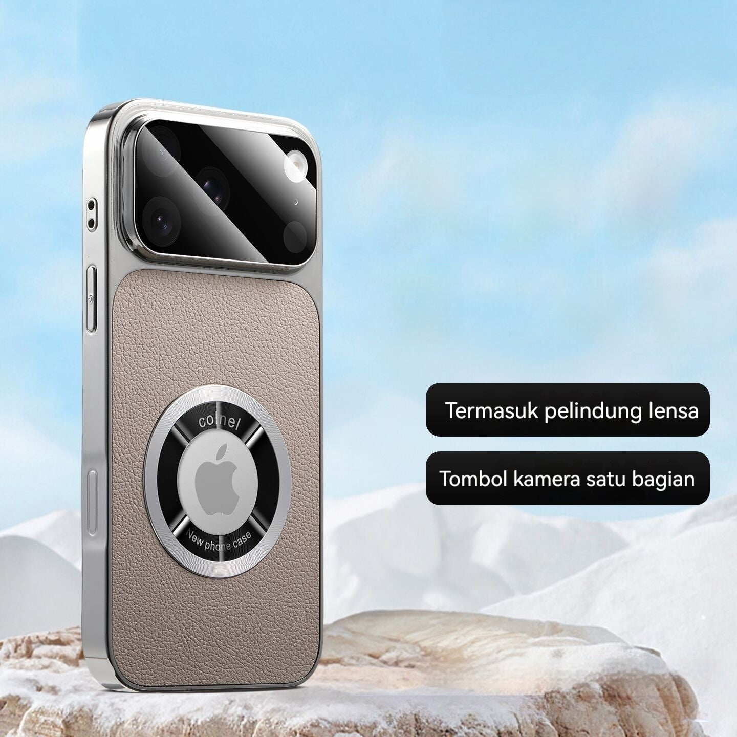 Vegan leather magnetic Apple phone case