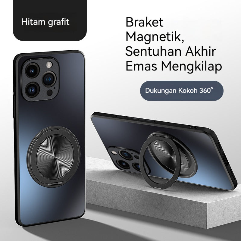 AG frosted soft shell magnetic stand Apple phone case