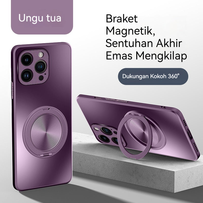 AG frosted soft shell magnetic stand Apple phone case