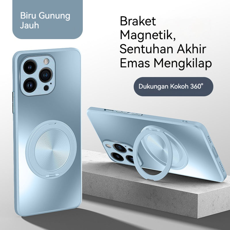 AG frosted soft shell magnetic stand Apple phone case