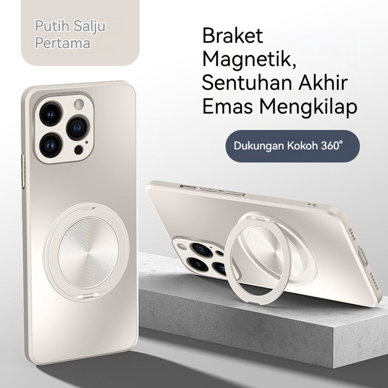 AG frosted soft shell magnetic stand Apple phone case