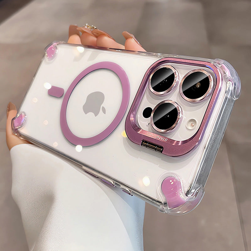 Hardware invisible lens holder magnetic iPhone case